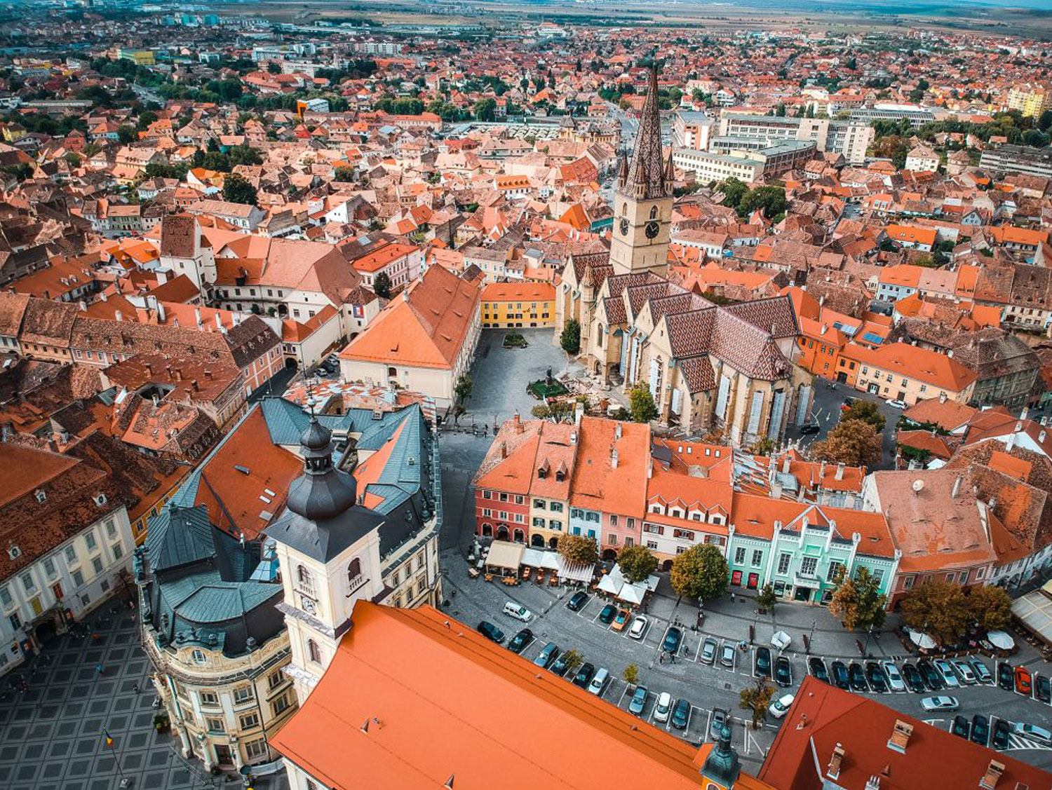 Sibiu old town from above