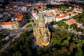 Timișoara Orthodox Cathedral aerial view